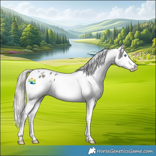 Horse Color:Silver Smoky Black Splash Tobiano Appaloosa 