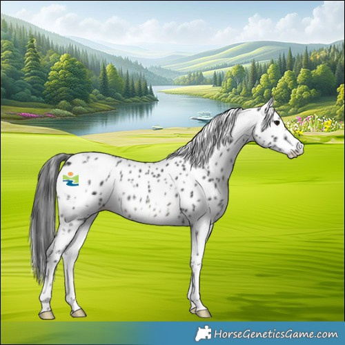Horse Color:White Spotted Black Appaloosa 