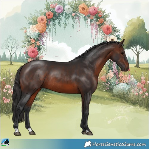 Horse Color:Brown Rabicano 