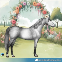 Horse Color:Gray Black Rabicano