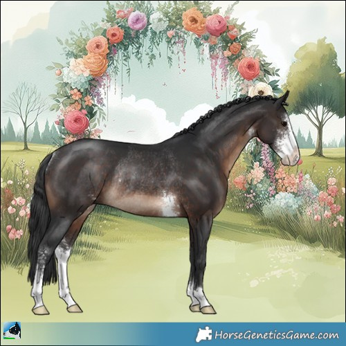 Horse Color:Brown Sabino Rabicano