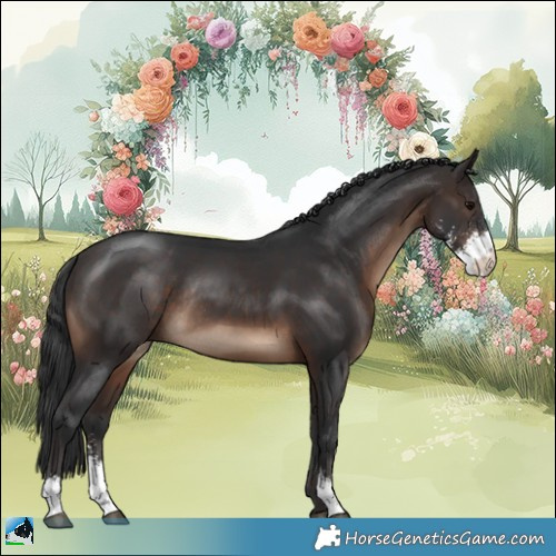 Horse Color:Brown Sabino Rabicano