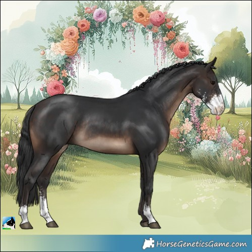 Horse Color:Brown Sabino Rabicano 