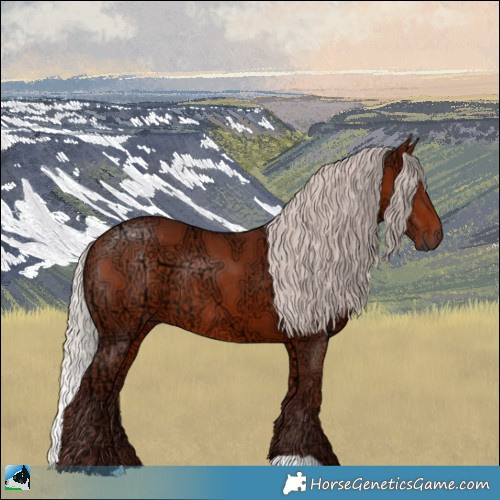 Horse Color:Chocolate Silver Bay Ice Rabicano 