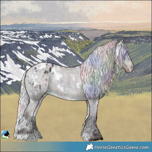 Horse Color:Nacre White Spotted Chocolate Silver Brown Chinchilla Ice Appaloosa 