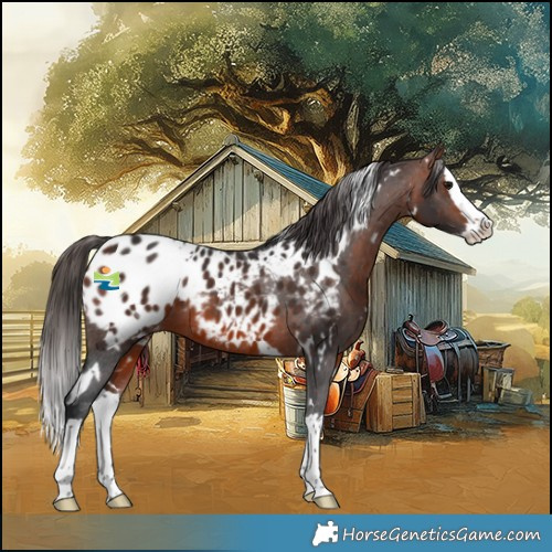 Horse Color:White Spotted Bay Splash Appaloosa 