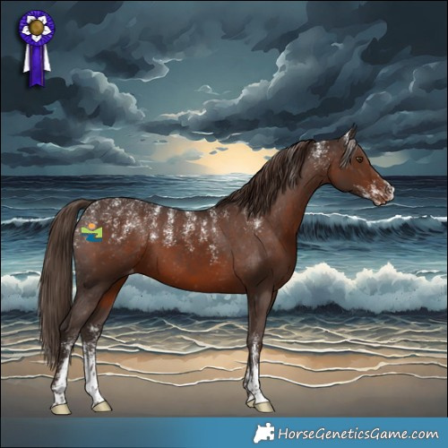 Horse Color:Powder White Liver Chestnut Varnish 