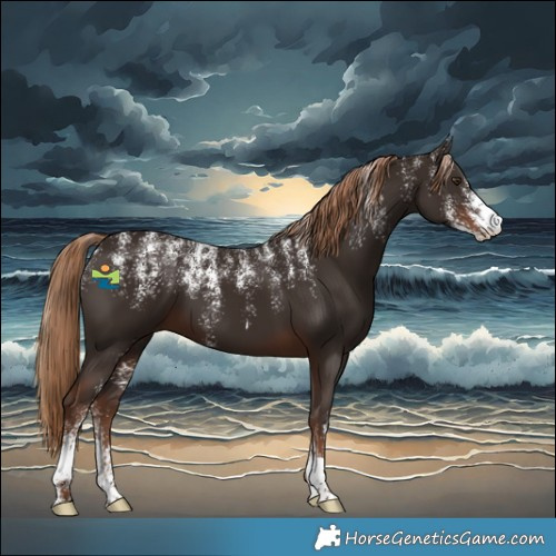 Horse Color:Powder White Liver Chestnut 