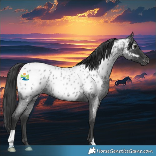 Horse Color:Blue Roan Appaloosa Rabicano 