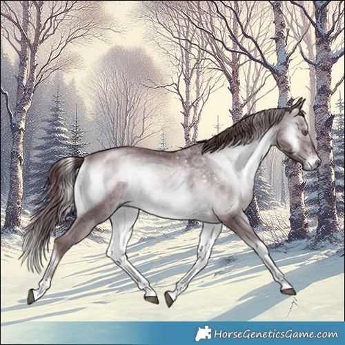 Horse Color:Chocolate Brown Chinchilla Onyx Sabino Rabicano