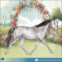 Horse Color:Chocolate Brown Chinchilla Onyx Sabino Rabicano 