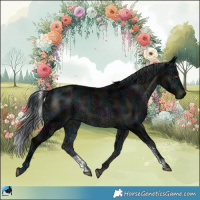 Horse Color:Midnight Brown Chinchilla Ice Onyx Sabino