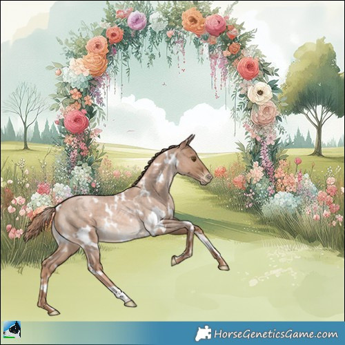 Horse Color:White Spotted Liver Red Roan Pearl 