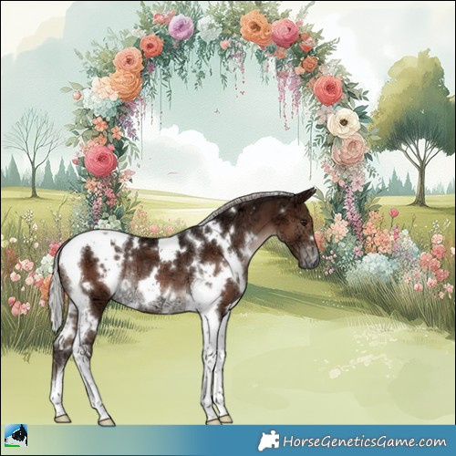 Horse Color:White Spotted Silver Brown Ice Tobiano Rabicano 
