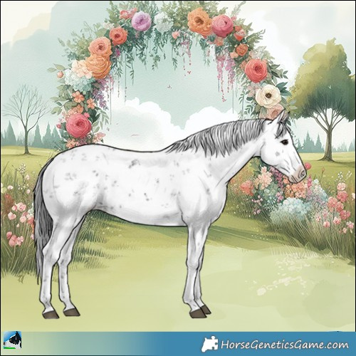 Horse Color:White Spotted Black Sabino Rabicano 