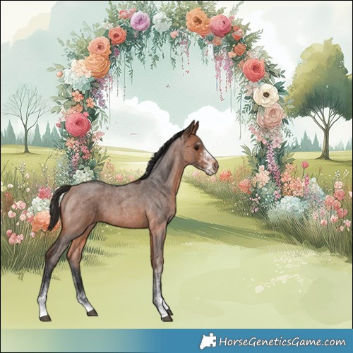 Horse Color:White Spotted Bay Roan 