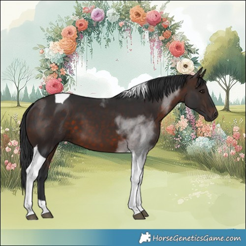 Horse Color:Brown Tobiano