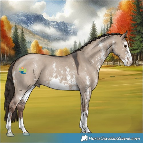 Horse Color:Liver Red Dun Sabino 