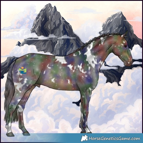 Horse Color:Nacre White Spotted Brown 
