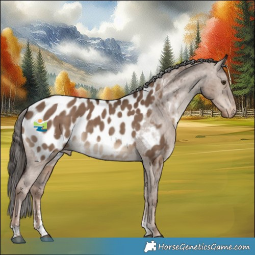 Horse Color:Liver Red Dun Sabino Appaloosa 