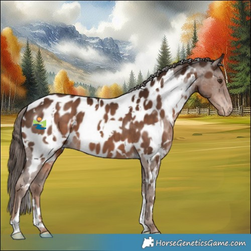 Horse Color:White Spotted Liver Chestnut Appaloosa 