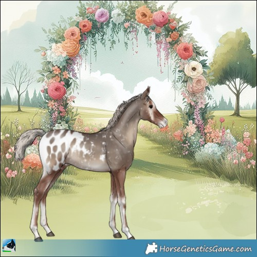 Horse Color:Silver Blue Onyx Appaloosa Rabicano 