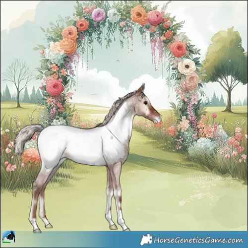 Horse Color:Silver Blue Onyx Roan Near Fewspot Rabicano 