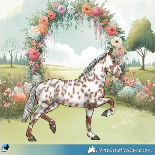 Horse Color:Chestnut Mushroom Appaloosa