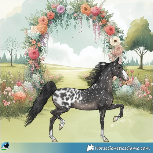 Horse Color:Black Appaloosa 