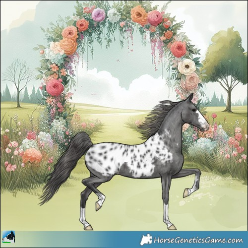 Horse Color:Black Appaloosa 