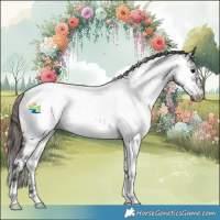 Horse Color:White Spotted Grullo Near Fewspot