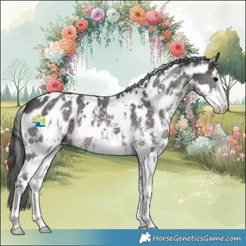 Horse Color:White Spotted Black Sabino Appaloosa 