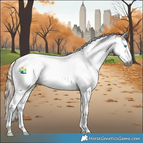 Horse Color:Gray White Spotted Chestnut Splash Tobiano Varnish 