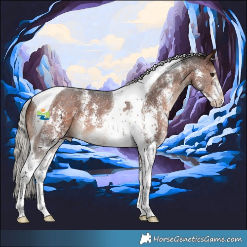 Horse Color:Silver Brown Mushroom Sabino Tobiano 