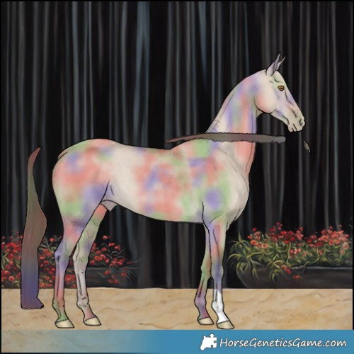 Horse Color:Nacre Classic Champagne Dun 