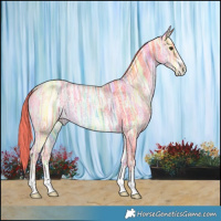 Horse Color:Watercolor Liver Chestnut Ice 