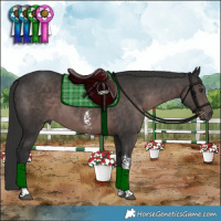 Horse Color:Platinum Liver Chestnut Sabino Tobiano 