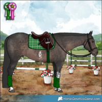 Horse Color:Platinum Liver Chestnut Sabino Tobiano 