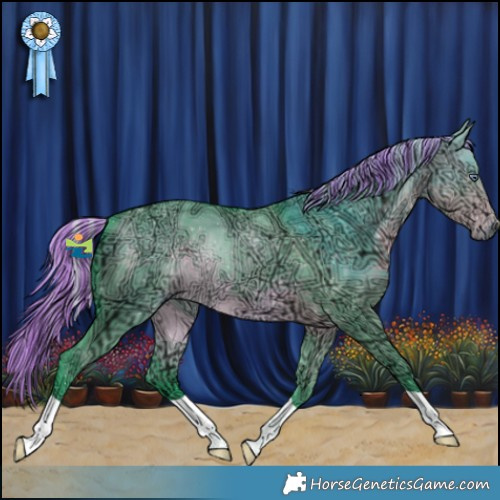 Horse Color:Painted Watercolor Silver Buckskin Chinchilla Ice Dun 