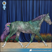 Horse Color:Painted Watercolor Silver Buckskin Chinchilla Ice Dun 