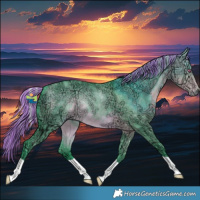 Horse Color:Painted Watercolor Silver Buckskin Chinchilla Ice Dun