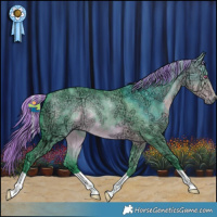 Horse Color:Painted Watercolor Silver Buckskin Chinchilla Ice Dun