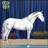 Horse Color:Painted Liver Chestnut Chinchilla Tobiano 