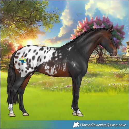 Horse Color:Brown Appaloosa 