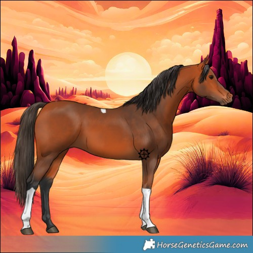 Horse Color:Bay Tobiano 