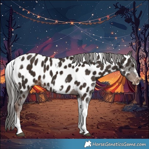 Horse Color:Liver Chestnut Tobiano Frame Near Leopard 