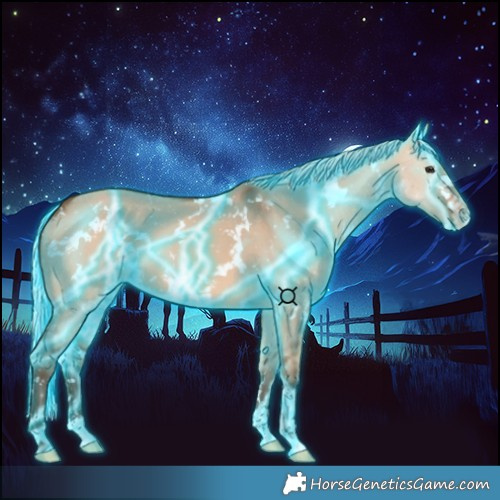 Horse Color:Thunderstruck White Spotted Silver Bay Dun 