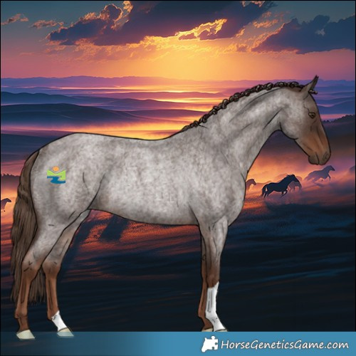 Horse Color:Liver Red Roan Rabicano 