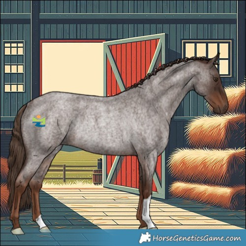 Horse Color:Liver Red Roan Rabicano 