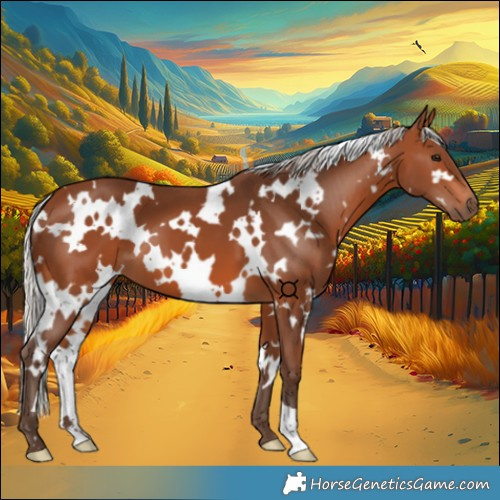 Horse Color:White Spotted Silver Brown 